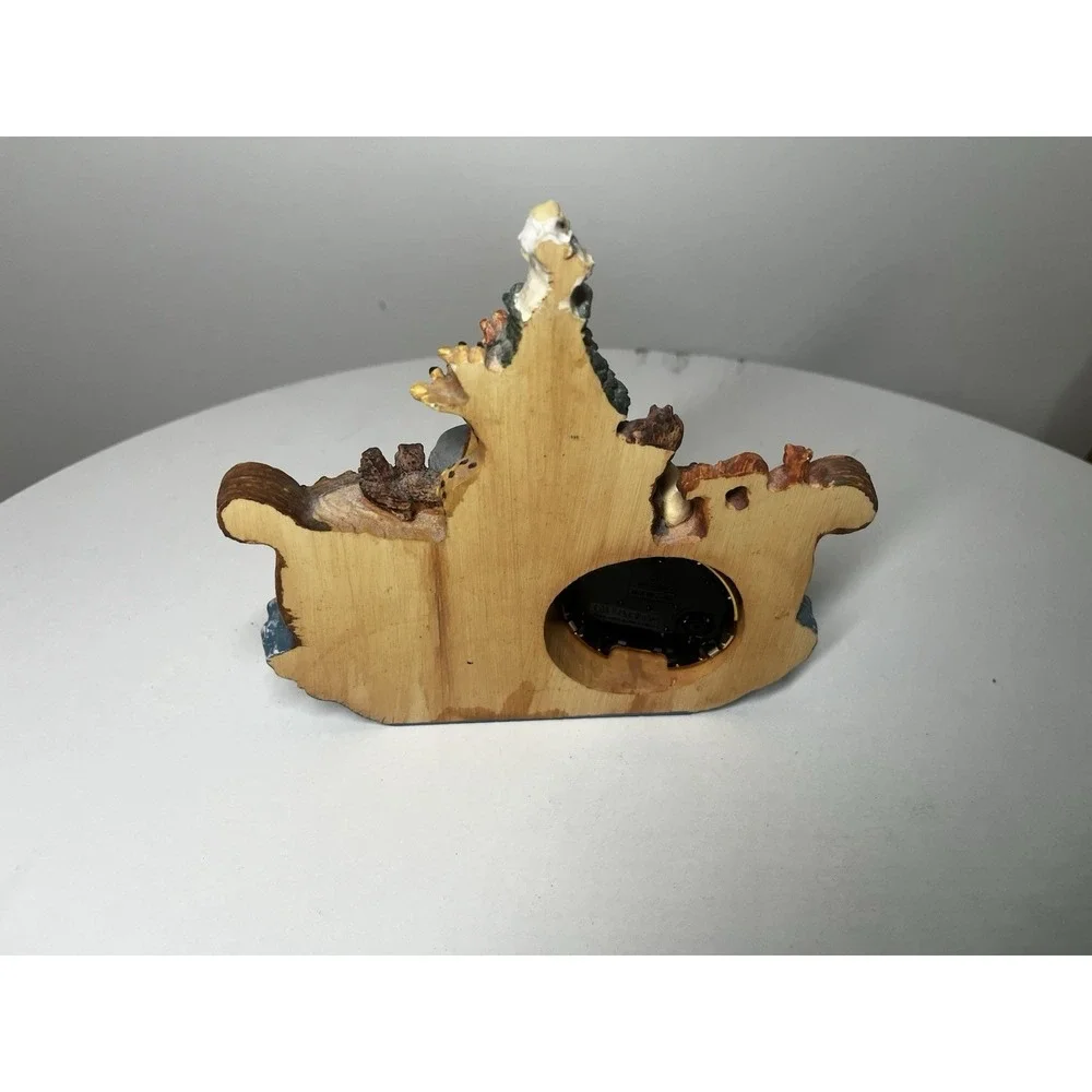 Vintage Noah's Ark Tabletop Clock Bible Story Animals Flood  *NOT TESTED*